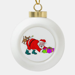 Keramik Ball Ornament/Santa Kugel-Ornament