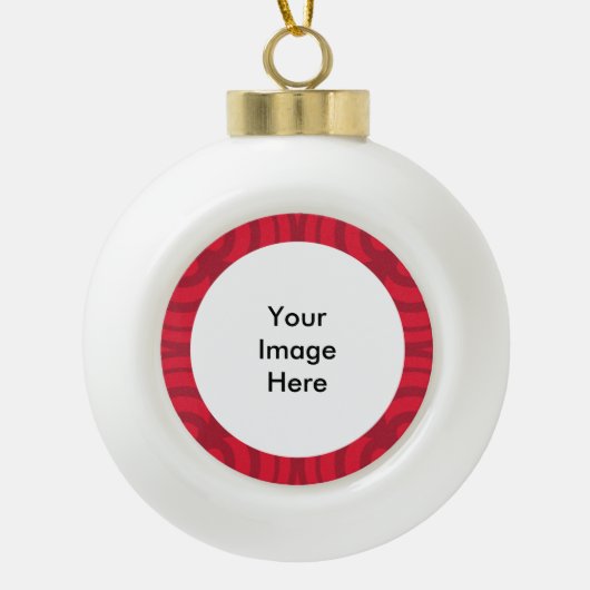 Keramik Ball Red Frame Ornament! Keramik Kugel-Ornament (Vorderseite)