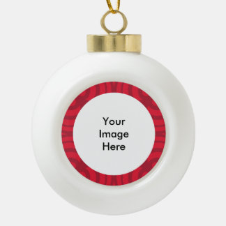 Keramik Ball Red Frame Ornament! Keramik Kugel-Ornament