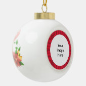 Keramik Ball Red Frame Ornament! Kugel-Ornament (Links)