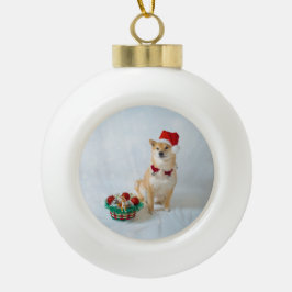 Keramik-Ball-Verzierung Sankt Barkley Keramik Kugel-Ornament