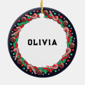 Keramik Basketball Holiday Keramik Ornament (Hinten)