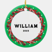 Keramik Basketball Holiday Keramik Ornament (Hinten)