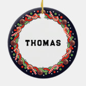 Keramik Basketball Holiday Keramik Ornament (Hinten)