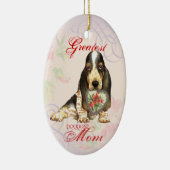 Keramik Basset Hound Heart Mama Keramik Ornament (Rechts)