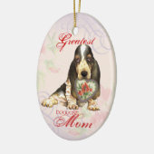 Keramik Basset Hound Heart Mama Keramik Ornament (Links)