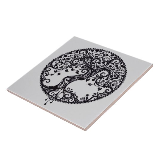 Keramik Baum des Lebens Fliese (Seite)