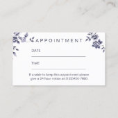 Keramik Beauty Salon Vintag Flora Ernennung Terminkarte (Rückseite)