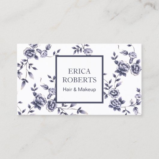 Keramik Beauty Salon Vintag Flora Ernennung Terminkarte (Vorderseite)