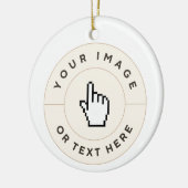 Keramik - Benutzerdefiniert (Bild/Text hinzufügen) Ornament (Links)