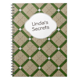 Keramik-Betonziegel-diagonaler grüner grauer Text Notizblock