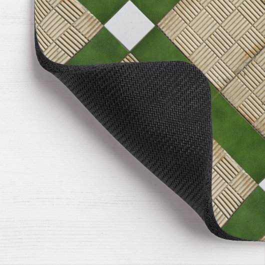 Keramik-Betonziegel-diagonales grünes Grau Mousepad (Ecke)