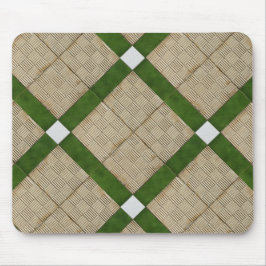 Keramik-Betonziegel-diagonales grünes Grau Mousepad