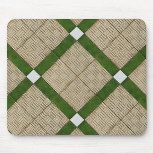 Keramik-Betonziegel-diagonales grünes Grau Mousepad