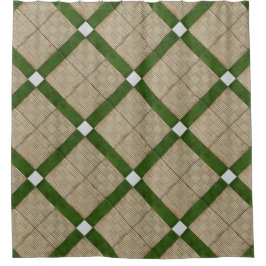 Keramik-Betonziegel-diagonales Mittelmeer Duschvorhang