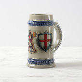 Keramik Bier Tasse mit Crusader Knight Design (VorderseiteRechts)