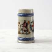 Keramik Bier Tasse mit Crusader Knight Design (Mittel)