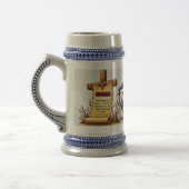 Keramik Bier Tasse mit Crusader Knight Design (Links)