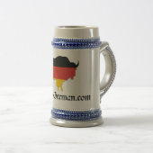 Keramik-Bison-Bier Stein Bierglas (VorderseiteRechts)