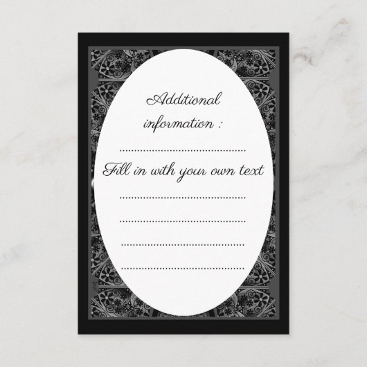 Keramik Black Begleitkarte (Rückseite)