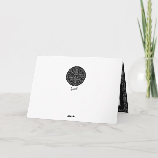 Keramik Black Dankeskarte (Rückseite)