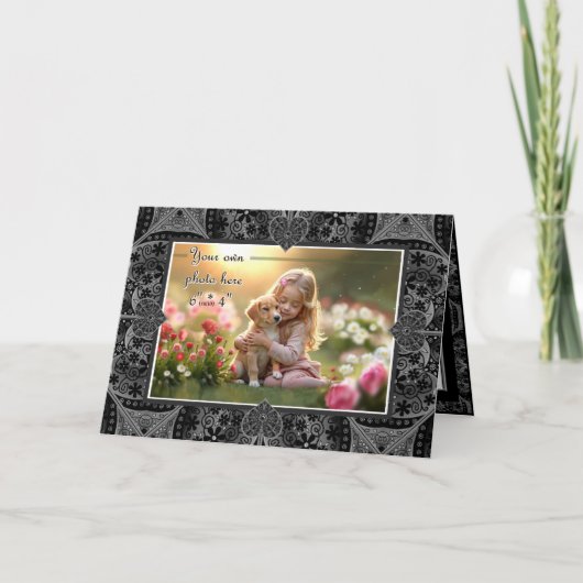 Keramik Black Dankeskarte (Vorderseite)