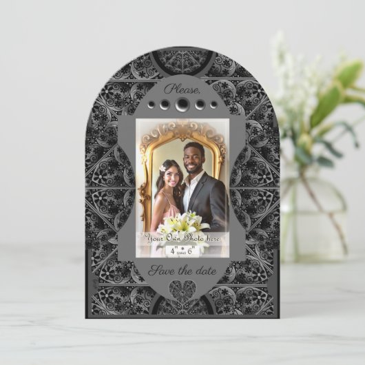 Keramik Black Einladung (Stehend Vorderseite)