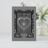 Keramik Black RSVP Karte (Stehend Vorderseite)