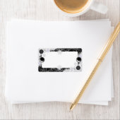 Keramik Black & Snowflake Adressaufkleber (Insitu)