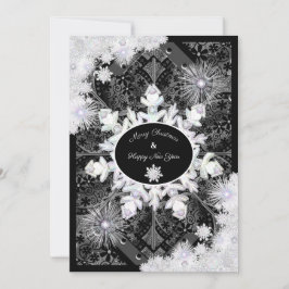 Keramik Black & Snowflake Karte