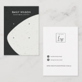 KERAMIK BLACK & WHITE WAVE 2 STUDIENANGABE VISITENKARTE (Vorne/Hinten)