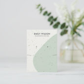 Keramik Blassgrüne Wave-Kette Erdbeerdisplay Visitenkarte (Stehend Vorderseite)