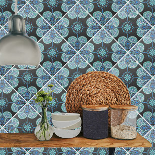 Keramik Blau und grün wiederholt sich Muster Fliese