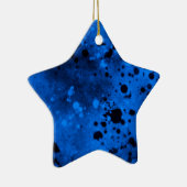 Keramik Blau und Schwarz-Spritzer Ornament (Rechts)
