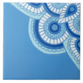 Keramik blau und türkis Tile Fliese (Vorderseite)
