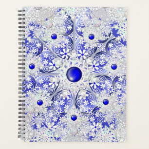 Keramik blau von Griechenland & Schneeflocke Planer