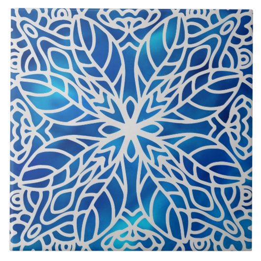 Keramik blau-weiß fliese (Vorderseite)