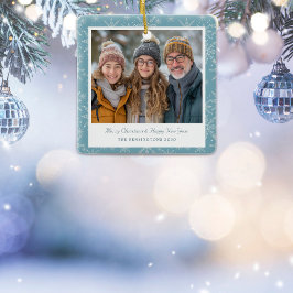 Keramik Blauen und Weißen Schneeflocken Keramikornament