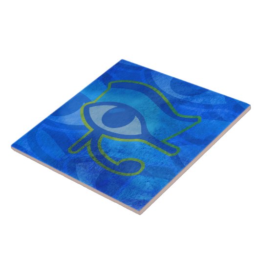 Keramik Blauer Horus Fliese (Seite)