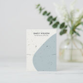KERAMIK BLUE GRAY WAVE NECKLACE EARRING DISPLAY VISITENKARTE (Stehend Vorderseite)