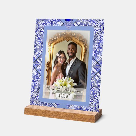 Keramik Blue of Greece Acrylschild (Winkel)