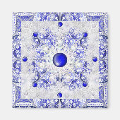 Keramik Blue of Greece & Snowflake Magnet (Vorne)