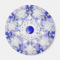 Keramik Blue of Greece & Snowflake