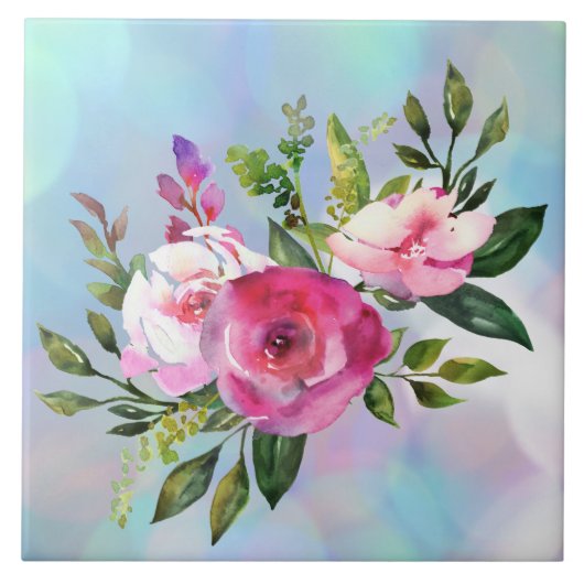 Keramik Blume Fliese (Vorderseite)