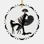 Keramik Borzoi Ornament (Vorne)