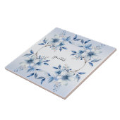 Keramik Botanical Blue Flowers Fliese (Seite)