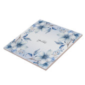 Keramik Botanical Blue Flowers Fliese (Seite)