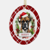 Keramik Boxer Dog Circle Ornament (Rechts)