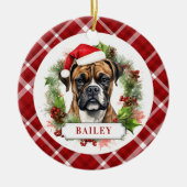 Keramik Boxer Dog Circle Ornament (Vorne)