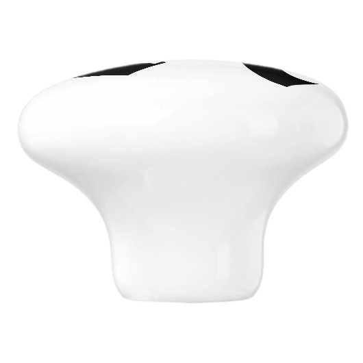 Keramik-Buchstabe-Griff gotisch Keramikknauf (Seitenansicht)